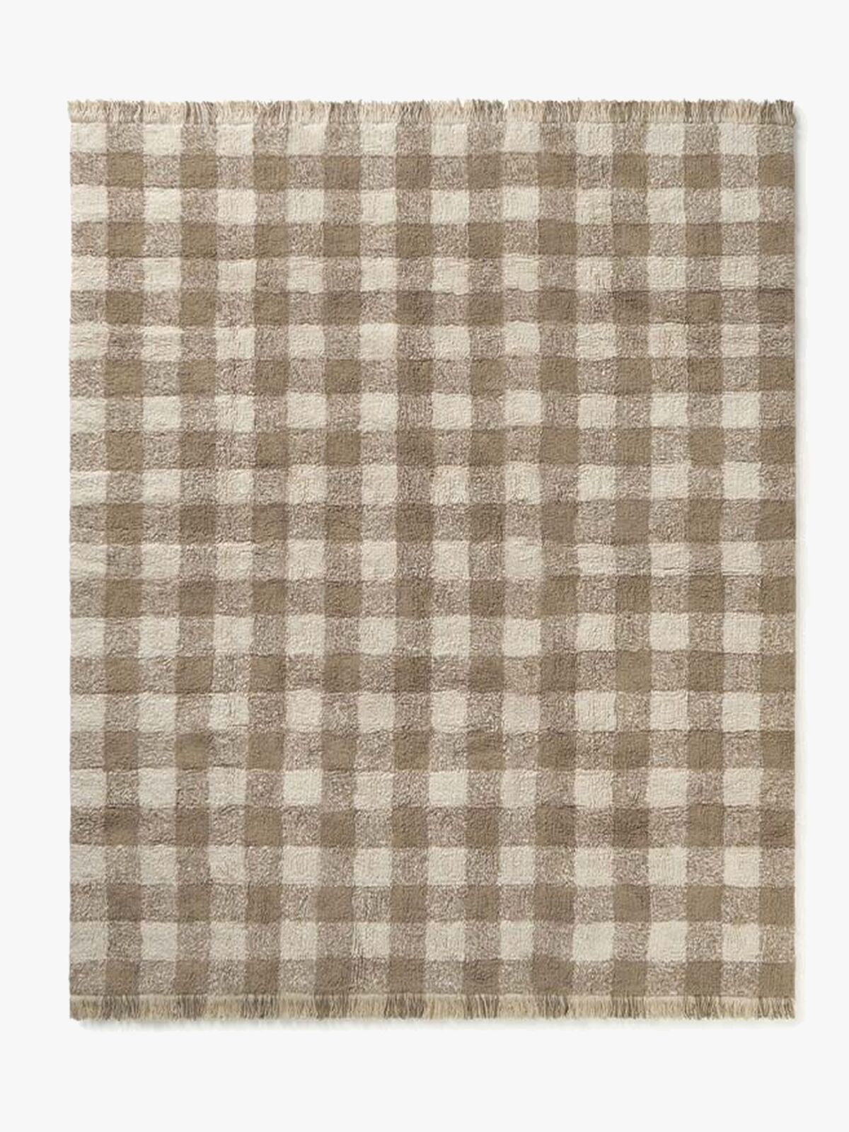LorenaCanals Waschbar Vichy Teppich 90x120 cm, Marron