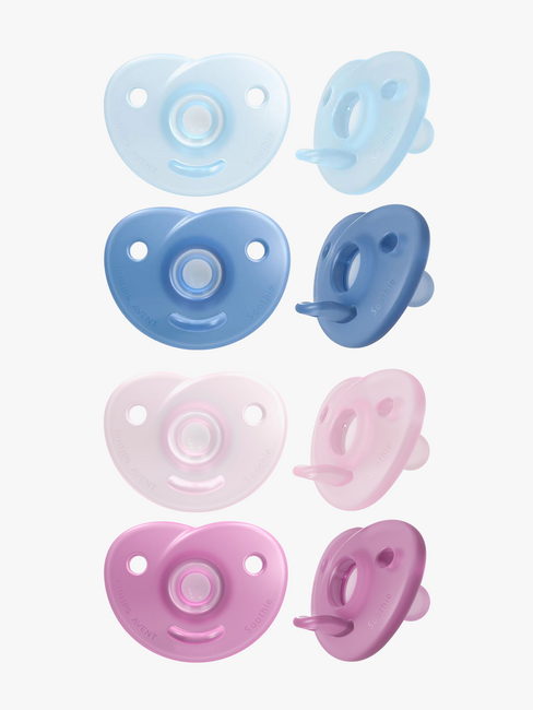 Philips Avent Soothie Schnuller 0–6m 2er-Pack, Rosa/Blau Gemischt