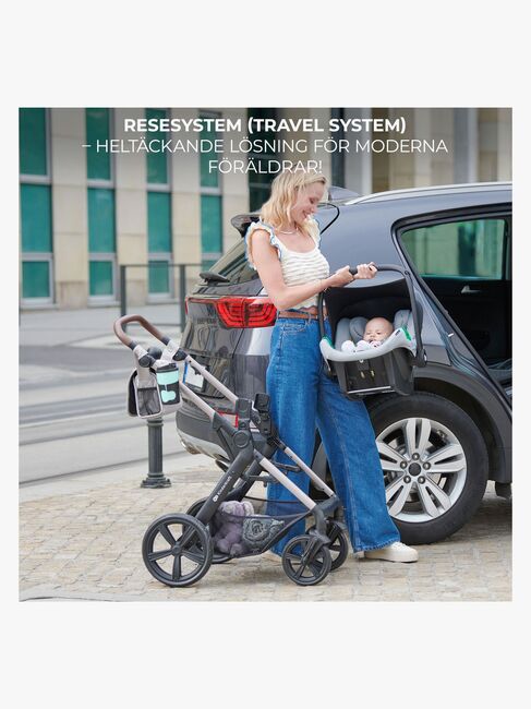 Kinderkraft MOOV 2 3-in-1 Kombikinderwagen, Moonlight Grey