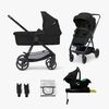 Kinderkraft NEWLY Mink Pro Kombikinderwagen 4-in-1, Classic Black
