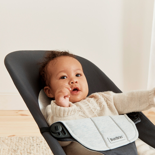 BabyBjörn Balance Soft Babywippe Gewebt Jersey-Stoff, Dunkelgrau/Grau