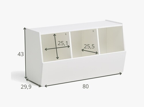 Alice & Fox LEAH Aufbewahrungsbank, Weiß