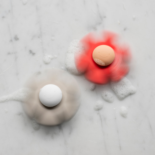 Nattou Soft Silicone Spinner mit Saugnapf, Rosa