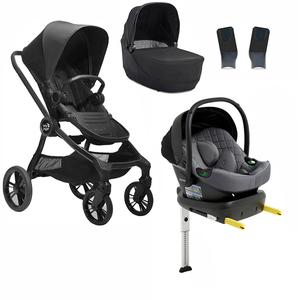 Baby Jogger City Sights Kombiwagen inkl. Beemoo Route Babyschale & Basis, Rich Black/Mineral Grey