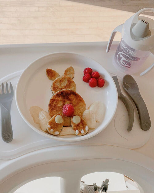 Twistshake Esslernbesteck, Grau