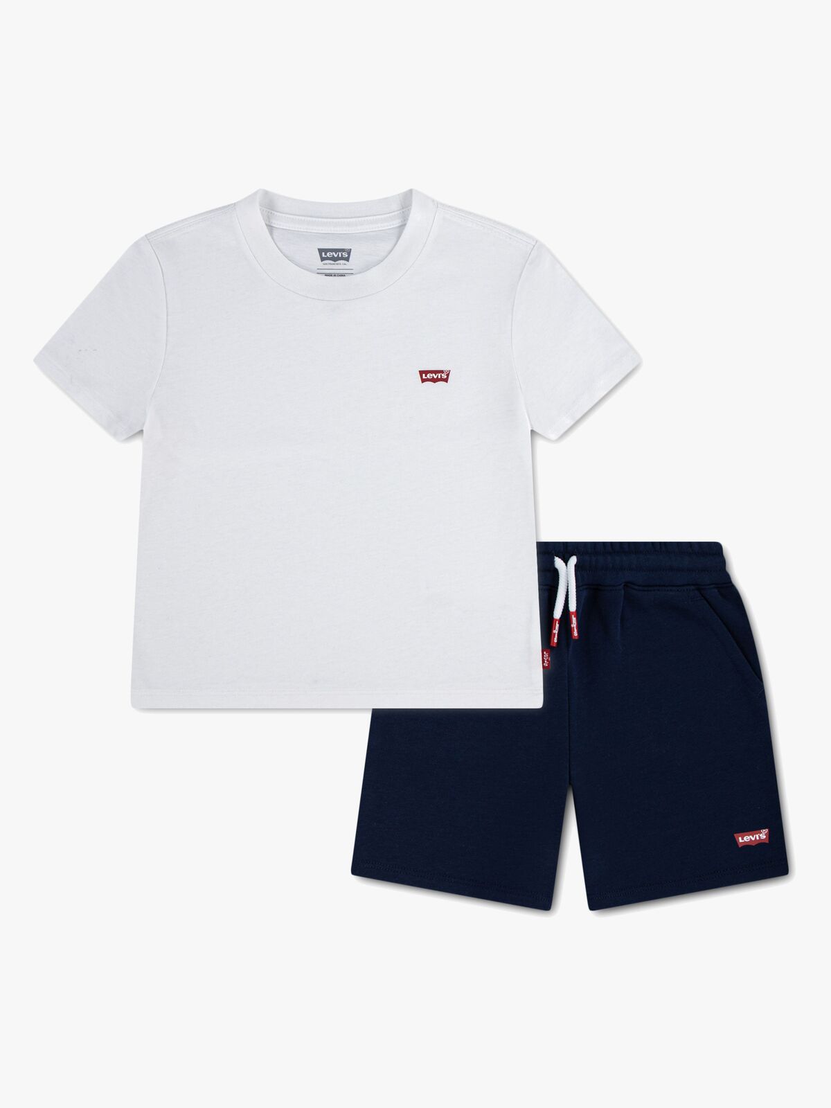 Levi's LVB Batwing T-Shirt & Knit Short Set, Bright White