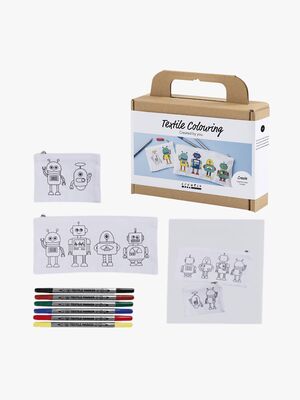Creativ Company DIY Kreativset Textilmalen Roboter