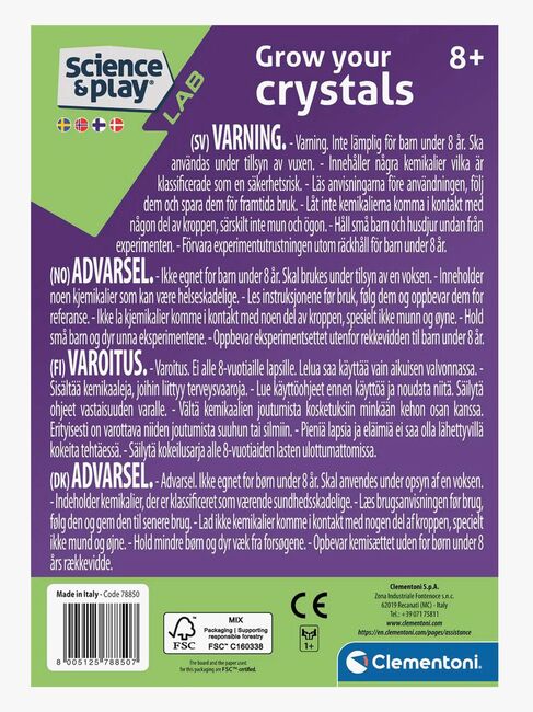 Clementoni Science & Play Experimentierkasten Kristalle