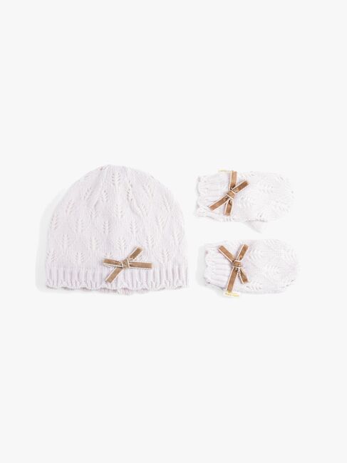 Petite Chérie Atelier Agnes Mütze und Handschuhe, Pink
