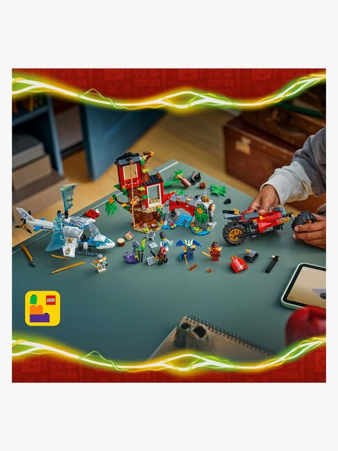 LEGO Ninjago 71857 Showdown am Baumhaus mit dem Ninja-Bike