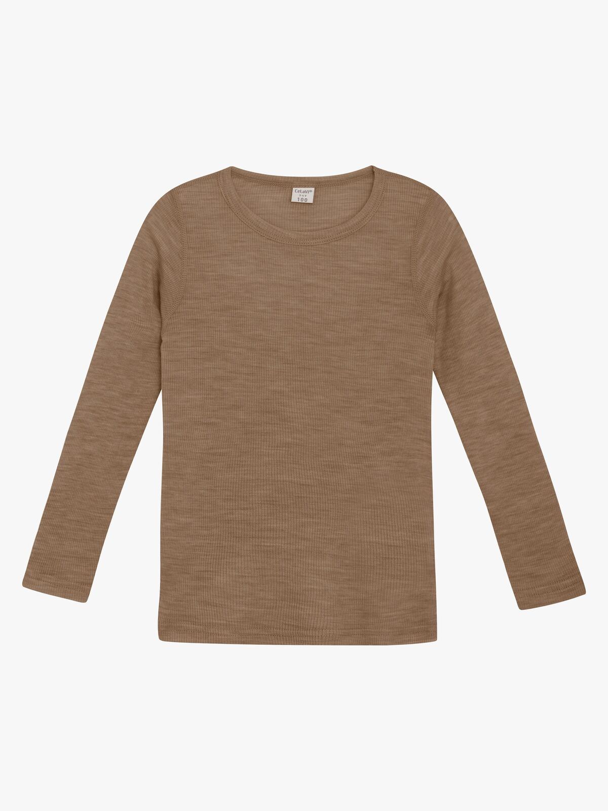 CeLaVi Langärmeliges Top Merinowolle, Cocoa Creme