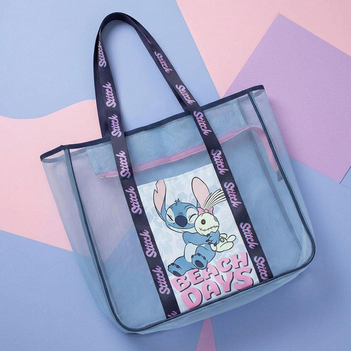 Disney Stitch Premium Strandtasche, Blau
