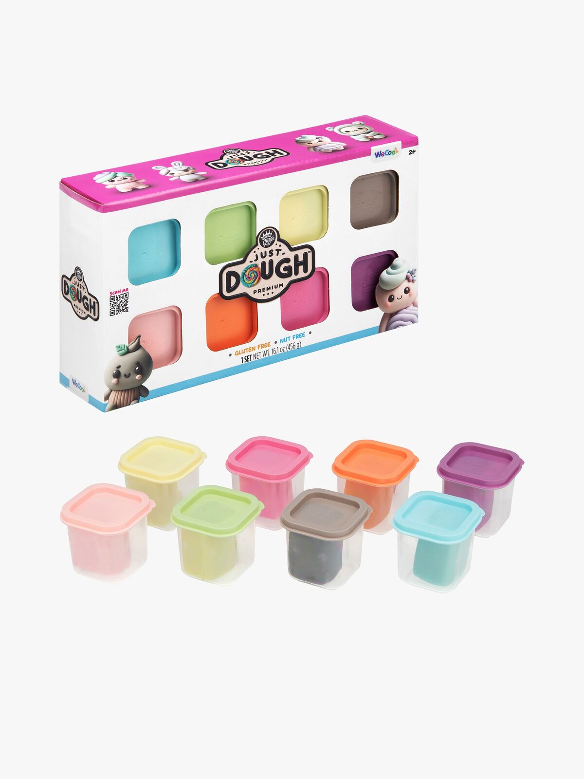 Just Dough Modelliermasse Pastell 71 g, 8er-Pack