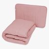BabyMatex Set mit Babydecke 100 x 135 cm & Babykissen 40 x 60 cm aus Musselin, Rosa