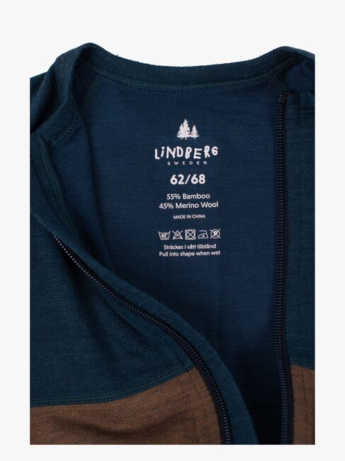 Lindberg Bamboo Merino Thermounterwäsche Overall, Blue/Navy