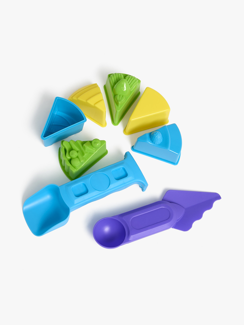 Fippla Dynamic Sand Spielset Kuchenstücke 6 Farben