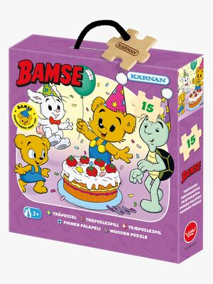 Egmont Kärnan Bamse Holzpuzzle mit Fest-Motiv 15 Teile