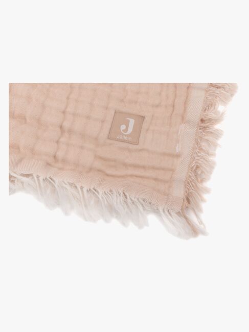 Jollein Musselintuch Fringe, Moonstone/Ivory