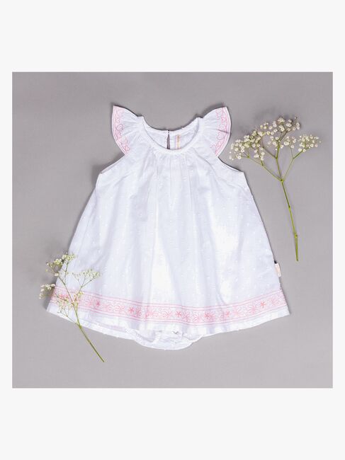 Petite Chérie Atelier Vere Kleid, White/Pink