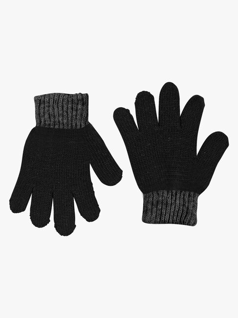 Lindberg Sundsvall Wolle Handschuhe 2er-Pack, Black/Anthracite