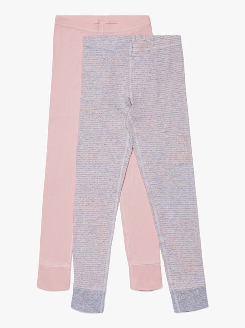 Luca & Lola Toto Lange Unterhose 2er-Pack, Pink/Stripes