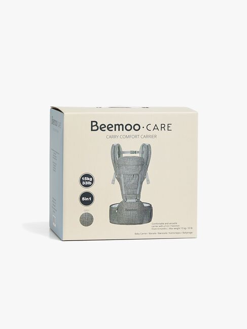 Beemoo CARE Carry Comfort 4-in-1 Babytrage & Hüftsitz, Grey