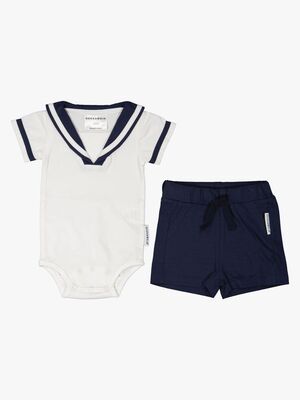 Geggamoja Matrosen-Set Baby, Weiß