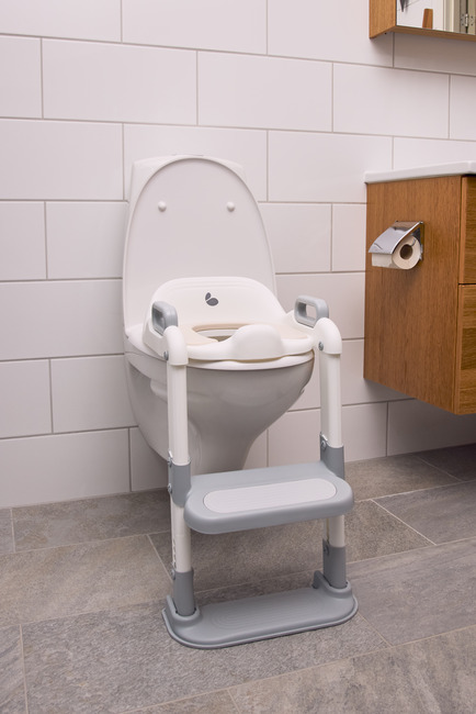 Beemoo CARE Assist Toilettensitz  mit Leiter, Grey/White