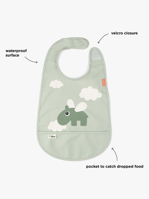 Done By Deer Happy Clouds Lätzchen, Green