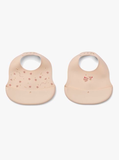 LIEWOOD Ember Gemusterte Lätzchen 2er-Pack, Mini Butterfly/Apple blossom