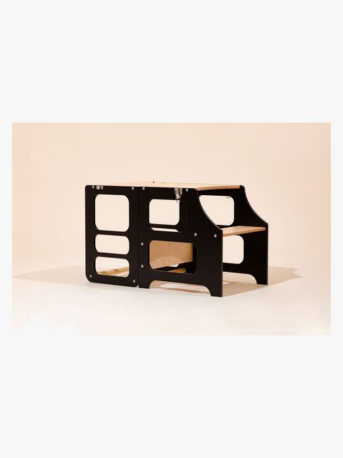 Duck Woodworks Klappbarer Lernturm, Schwarz