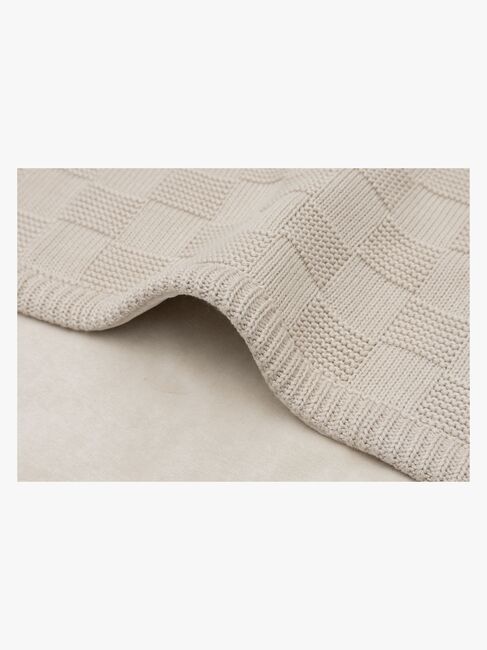 Jollein Decke 75x100 cm Box Knit/Velvet, Warm Sand