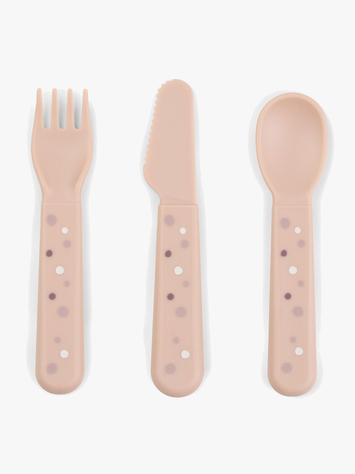 Done By Deer Foodie Besteck Happy Dots, Rosa