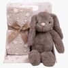 CarloBaby Fleecedecke und Kuscheltier Kaninchen, Braun