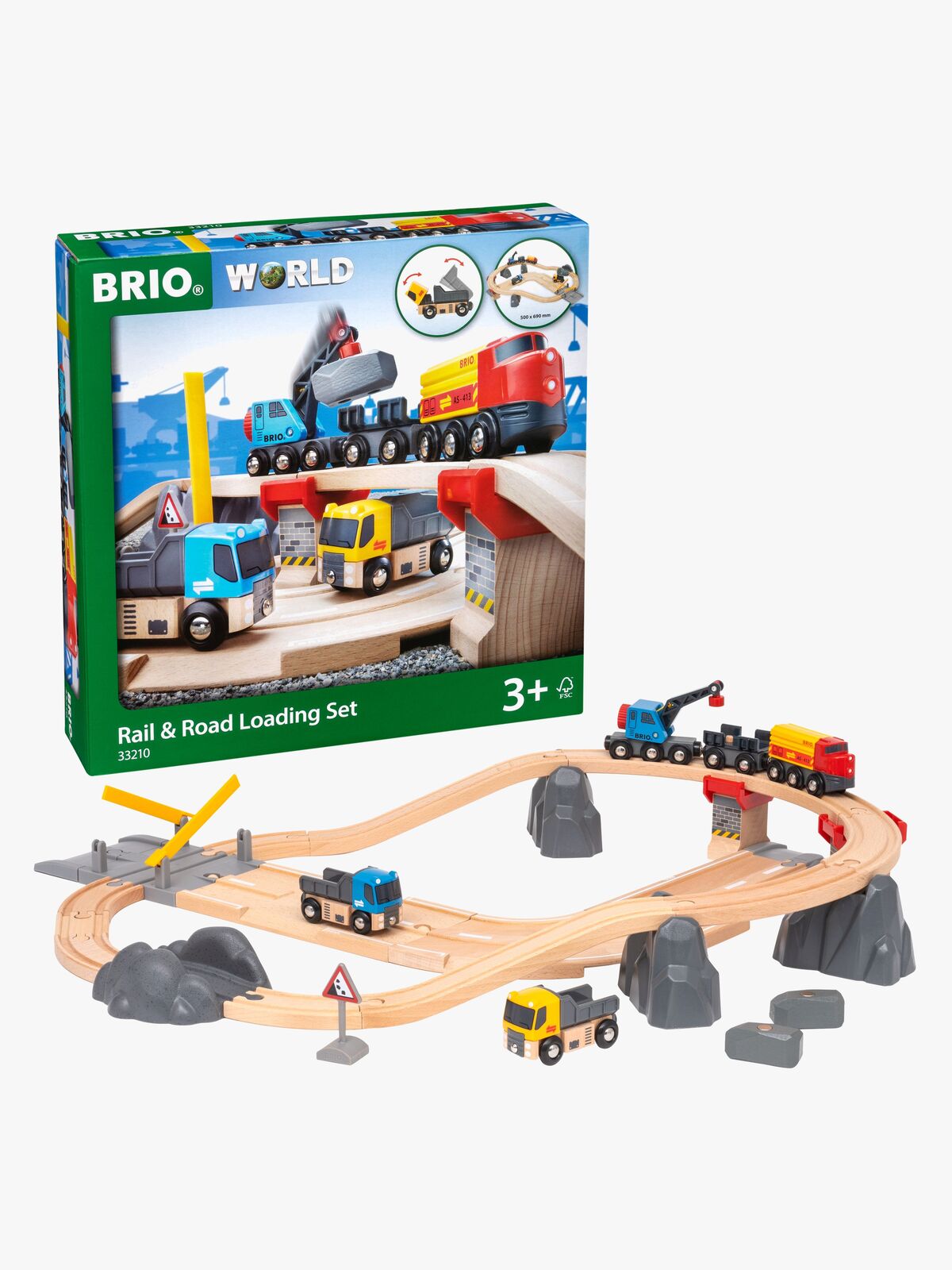 BRIO World 33210 Straßen & Schienen Steinverladeset
