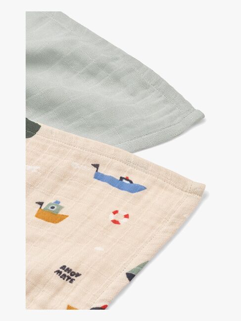 LIEWOOD Lewis Musselintuch 2er-Pack, Sailing/Dove blue mix