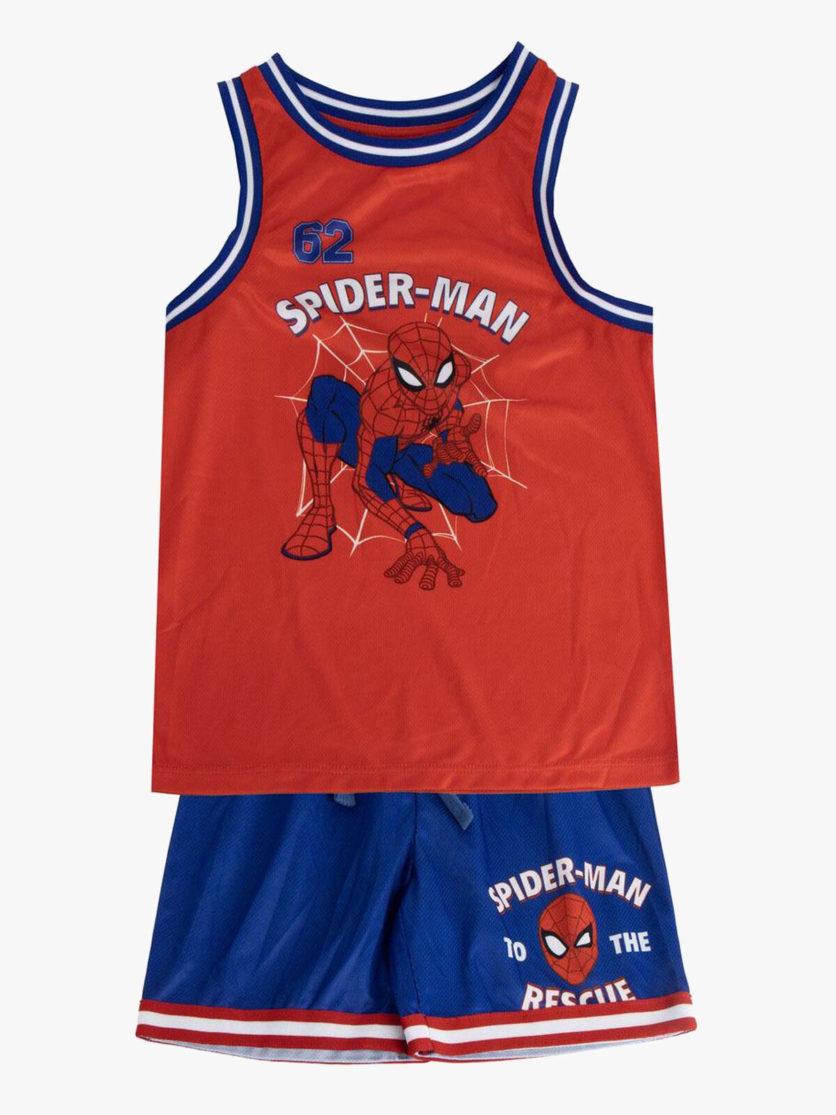 Marvel Spider-Man Tanktop & Shorts Sport Set, Blau/Rot
