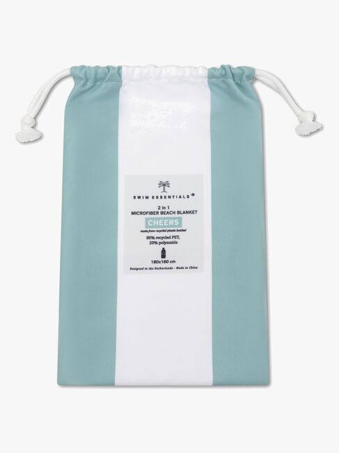 Swim Essentials Luxe Strandtuch, Green White Cheers