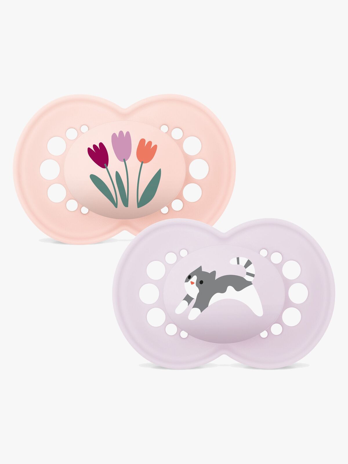 MAM Orginal Schnuller Silikon 2er-Pack 6-16m, Rosa