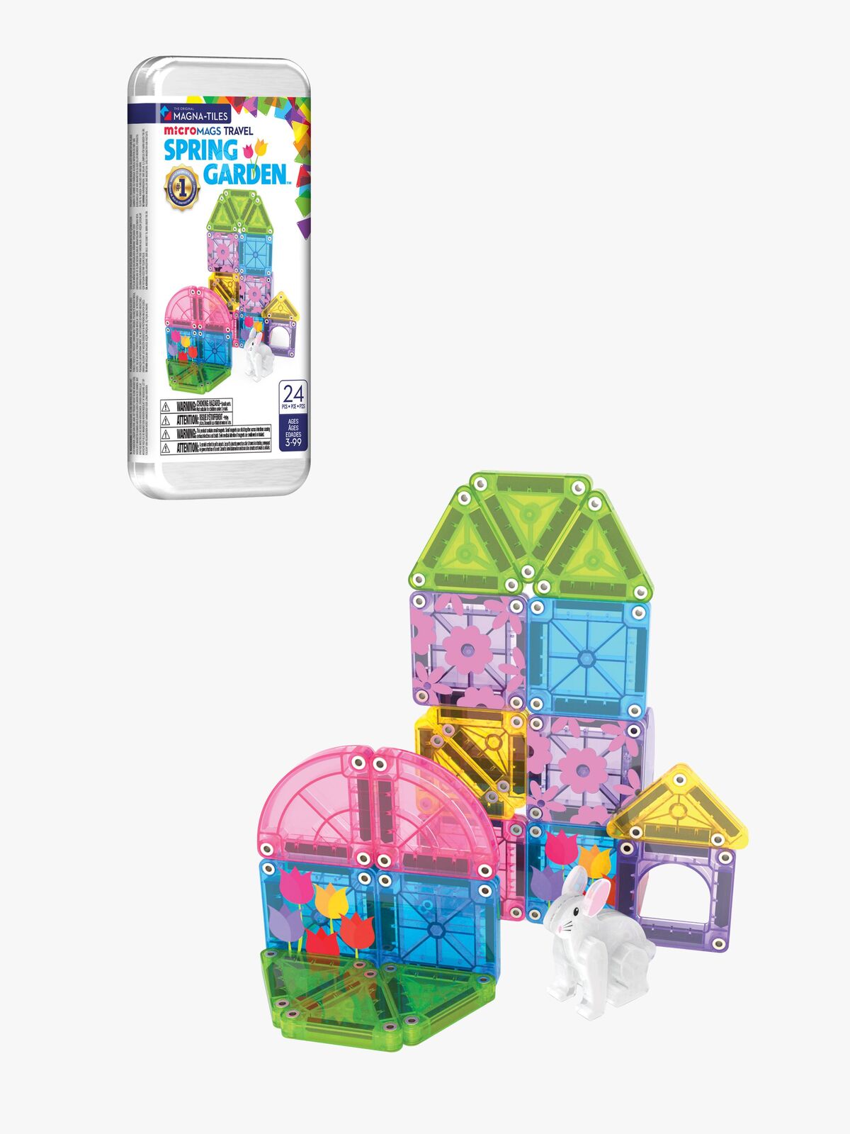 MAGNA-TILES MicroMAGS Reise-Set Spring Garden 24 Teile