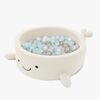 MeowBaby Boucle Whale Bällebad, Cheesecake Cream Beige