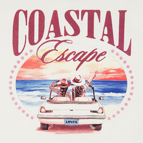 Levi's LVG Coastal GriLS SS T-Shirt, Antique White