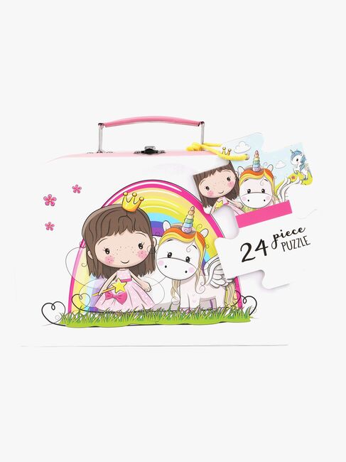 Barbo Toys Lillie & Ellie Koffer mit Bodenpuzzle 24 Teile