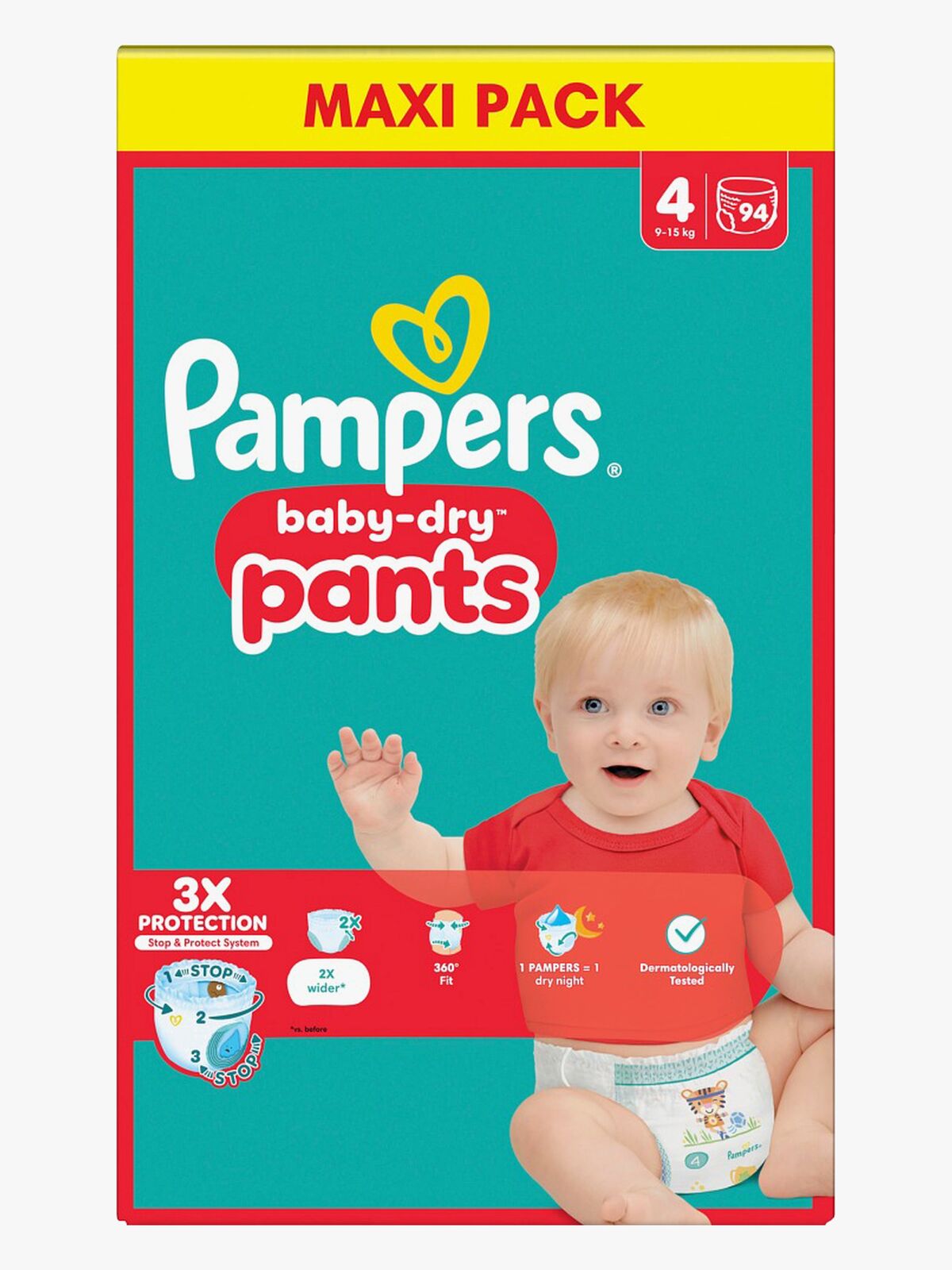 Pampers Baby Dry Pants Windeln Größe 4 9-15 kg Maxi 94er-Pack