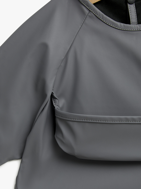 Beemoo CARE Bib Langärmliges Lätzchen, Dark Grey