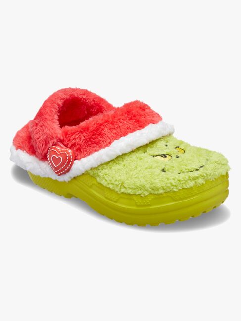 Crocs Grinch Classic Kids Gefütterte Schlappen, Multi