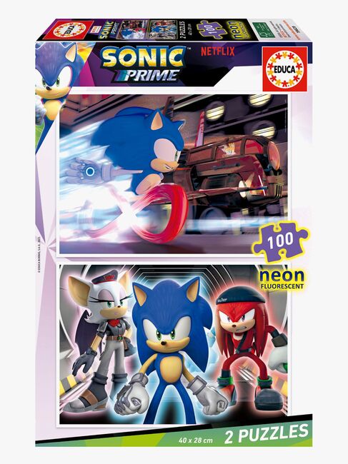 Educa Sonic Prime Puzzles Neon 2x100 Teile