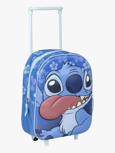 Disney Stitch Kids Rucksack Trolley 3D, Blau
