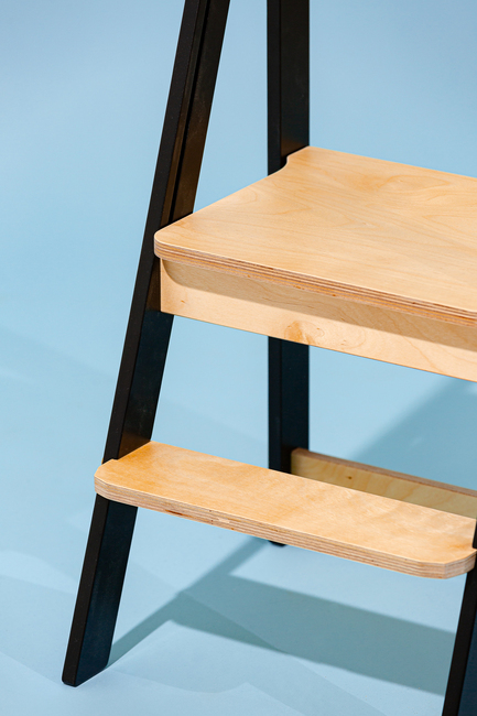 Duck Woodworks Klappbarer Lernturm, Schwarz