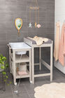 JLY Dream Wickeltisch mit ausziehbarer Badewanne, Warm Grey